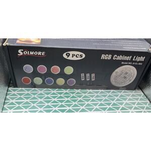 Solmore Rob Cabinet Lights With Remote Control 9 Pcs Model NO: S-CL-003